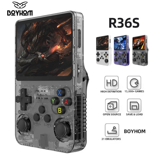 R36S Retro Handheld Video Game Console Linux System 3.5 Inch IPS Screen Portable