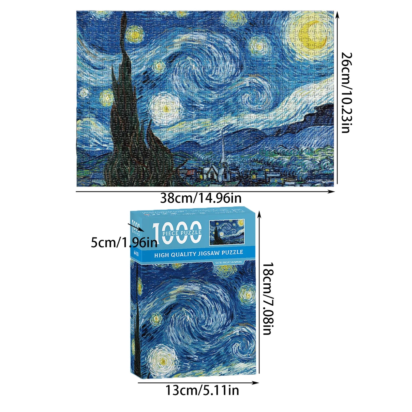 1000PCS Starry Night Puzzle Toys, Best Gift for Adults Artwork And Family Game AU