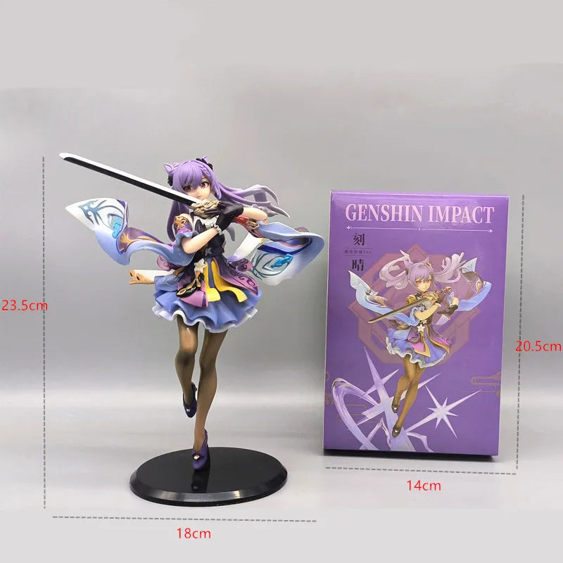 24cm Genshin Impact Keqing Girl PVC Figure Collection Model [No box]