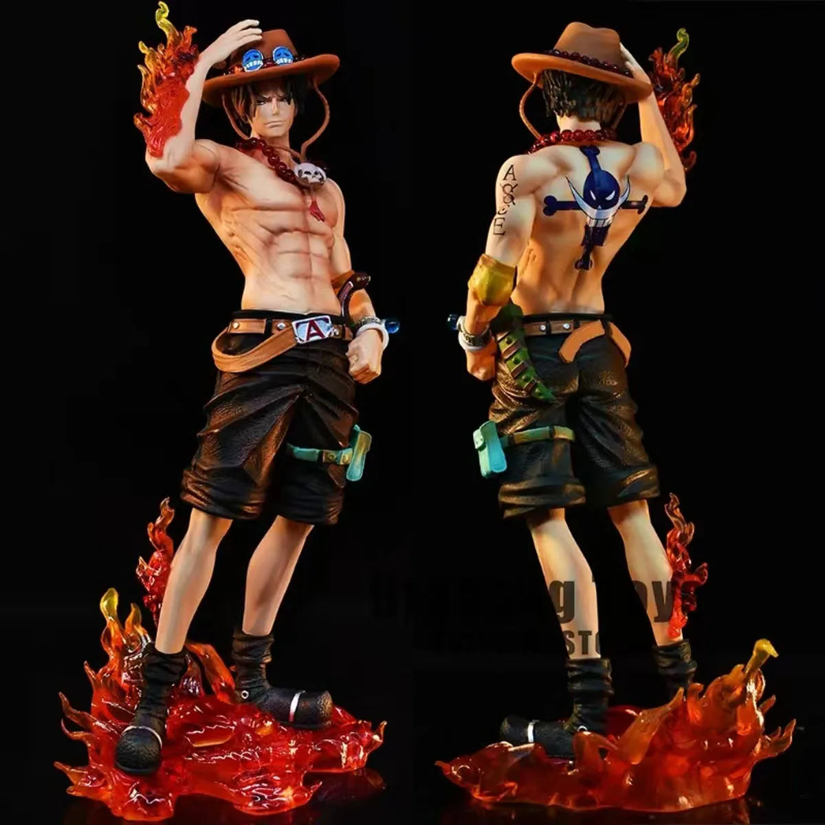 23cm Anime One Piece Ace Action Figurine Statue PVC Collectible Model