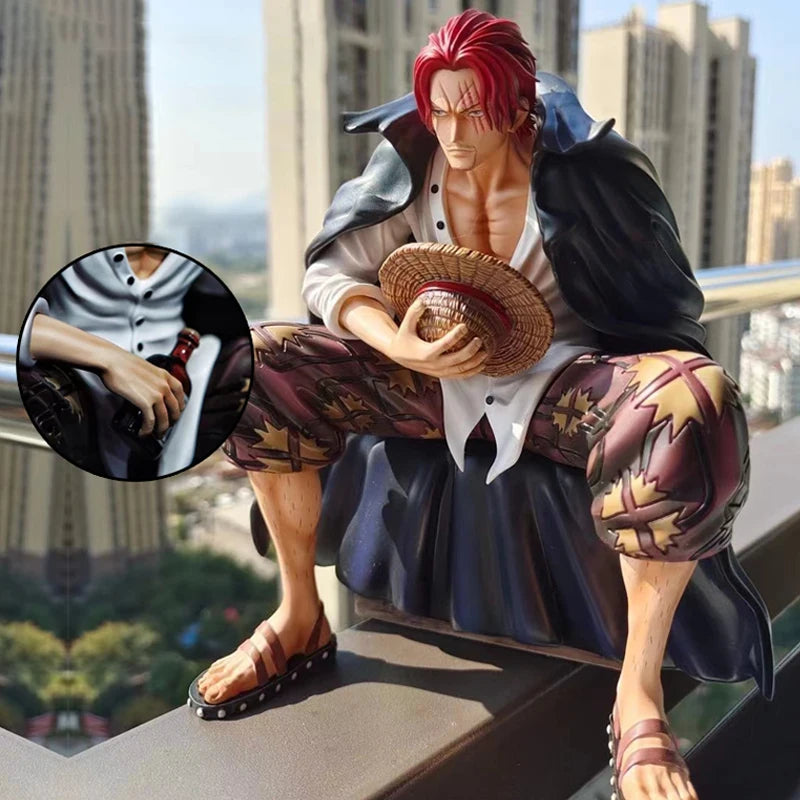 17cm One Piece Shanks Anime Figures Red Hair Shanks Action Figure PVC Statue Figurine Model Decoration Doll Toys