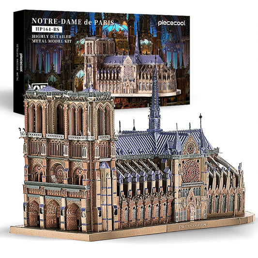 3D Metal Puzzles Jigsaw Notre Dame Cathedral Paris DIY Model Building Kits Toys for Adults Birthday Gifts