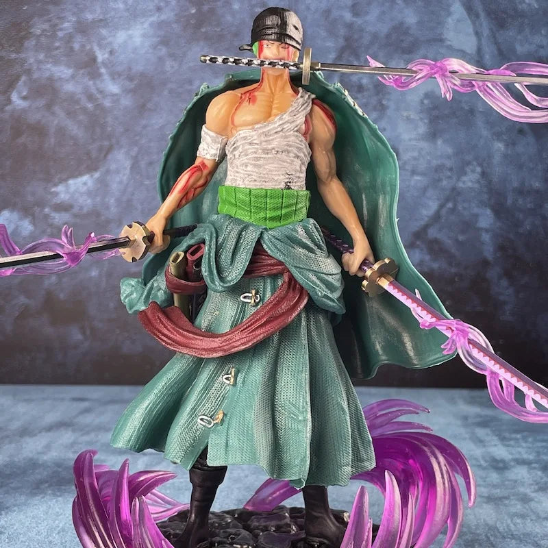 21cm New One Piece Anime Figure Bath Blood Roronoa Zoro PVC Action Figure Collection Exquisite Model