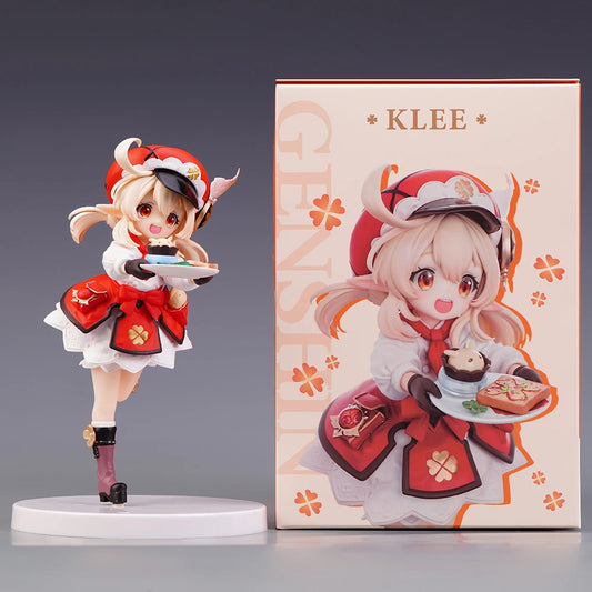 16CM Genshin Impact Anime Figure Spark Knight KLEE  PVC Coffee Shop ver Collection Model