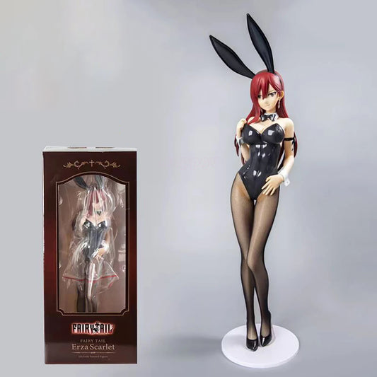 48cm Fairy Tail Erza Scarlet Bunny Ver Japanese Anime Figures PVC Action Figure Toy Game Collectible Model Doll