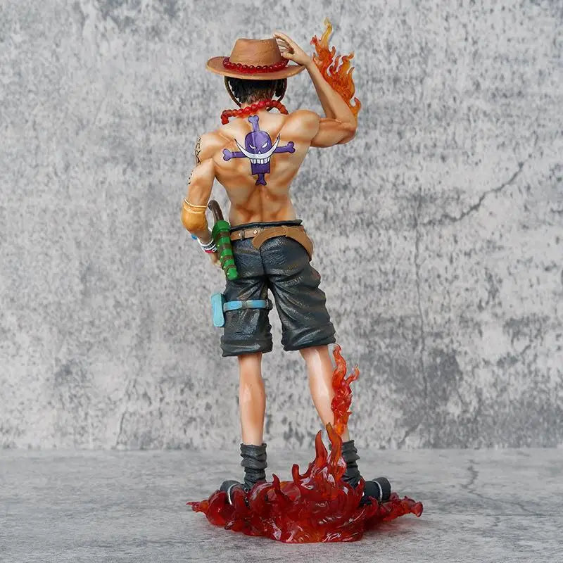 23cm Anime One Piece Ace Action Figurine Statue PVC Collectible Model