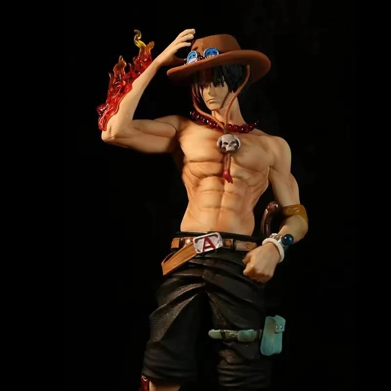 23cm Anime One Piece Ace Action Figurine Statue PVC Collectible Model