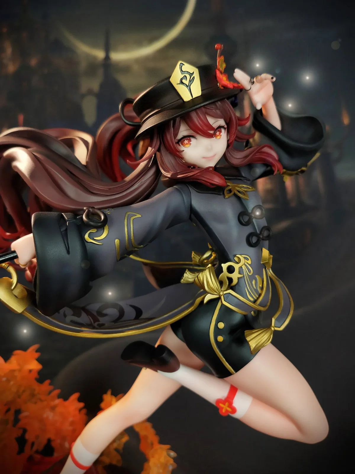 28CM Genshin Impact Hutao Anime Figure Combat Ver PVC Action Figurine Collectible Model