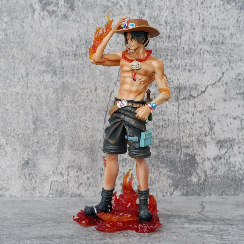 23cm Anime One Piece Ace Action Figurine Statue PVC Collectible Model