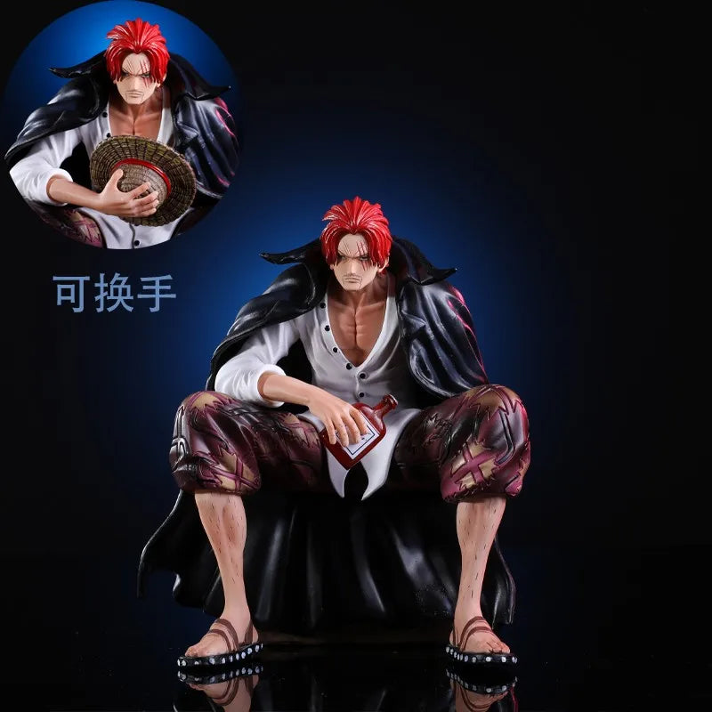 17cm One Piece Shanks Anime Figures Red Hair Shanks Action Figure PVC Statue Figurine Model Decoration Doll Toys