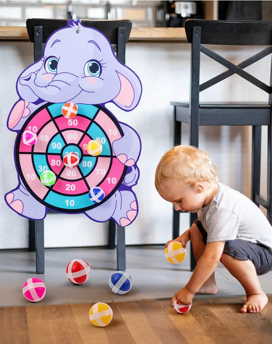 Animal Dart Sticky Board With Ball Family Interactive Educational Toys For Baby