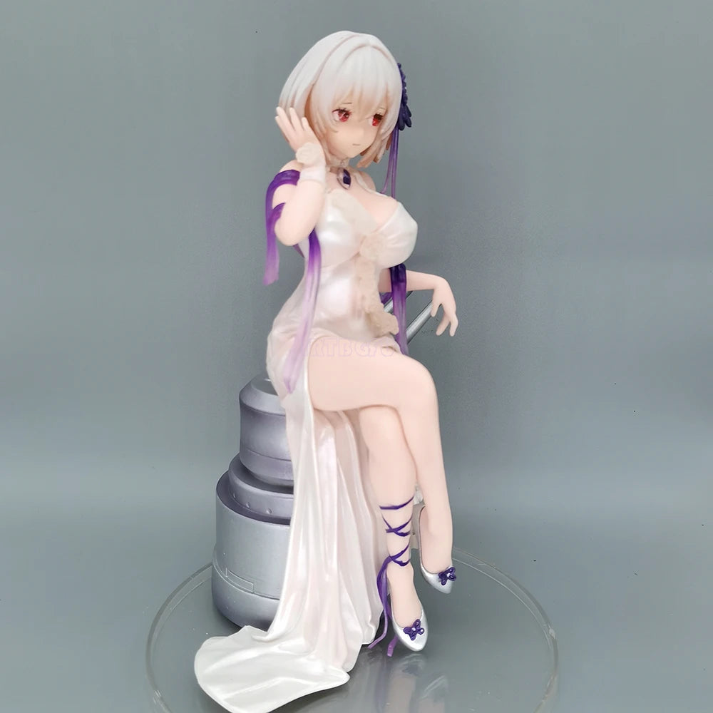 20CM Azur Lane Sirius Dream Tech White Rose PVC Action Figure Toy Game Collectible Model