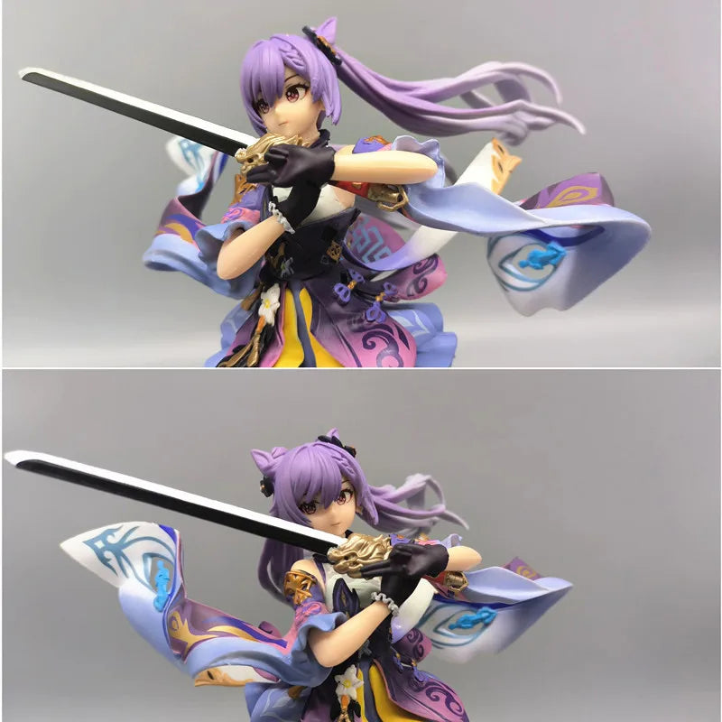 24cm Genshin Impact Keqing Girl PVC Figure Collection Model [No box]