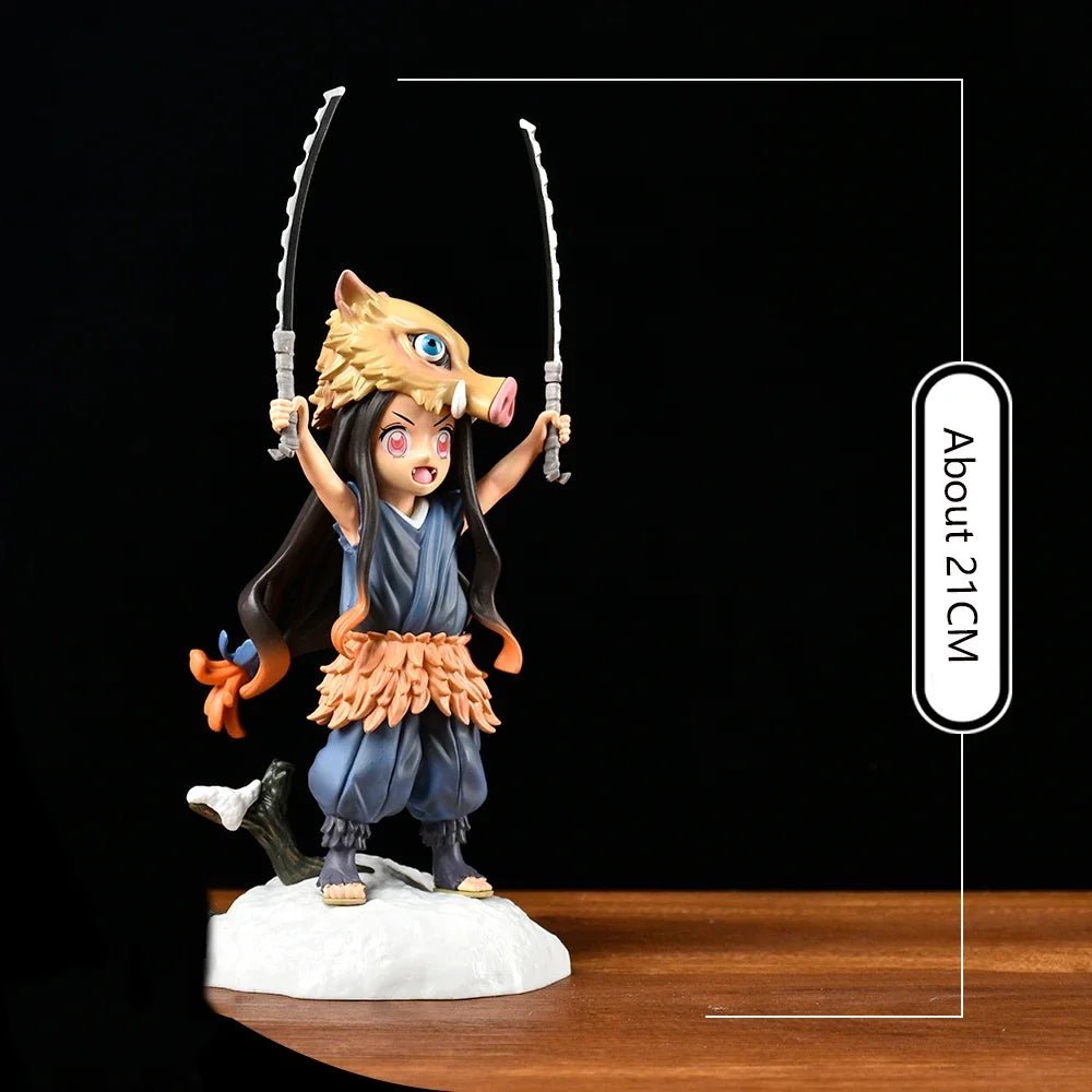 19CM Demon Slayer Anime Figure Kimetsu No Yaiba Pig's Head Kamado Nezuko Figurine Manga PVC Model