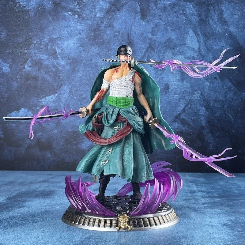 21cm New One Piece Anime Figure Bath Blood Roronoa Zoro PVC Action Figure Collection Exquisite Model