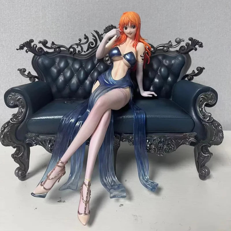 One Piece Anime Figure Nami Robin Boa Hancock In Stock Gk Suit Thug Series Action Figurine Model Collection