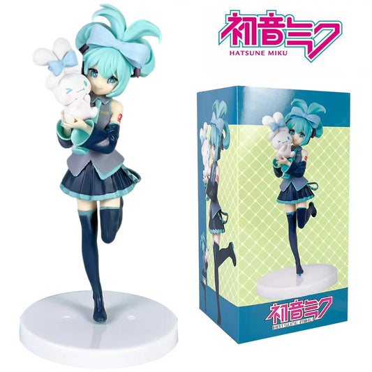 20CM Anime Hatsune Miku X Cinnamoroll Figure Anime Collectible Models Decorations Cute Gift AU