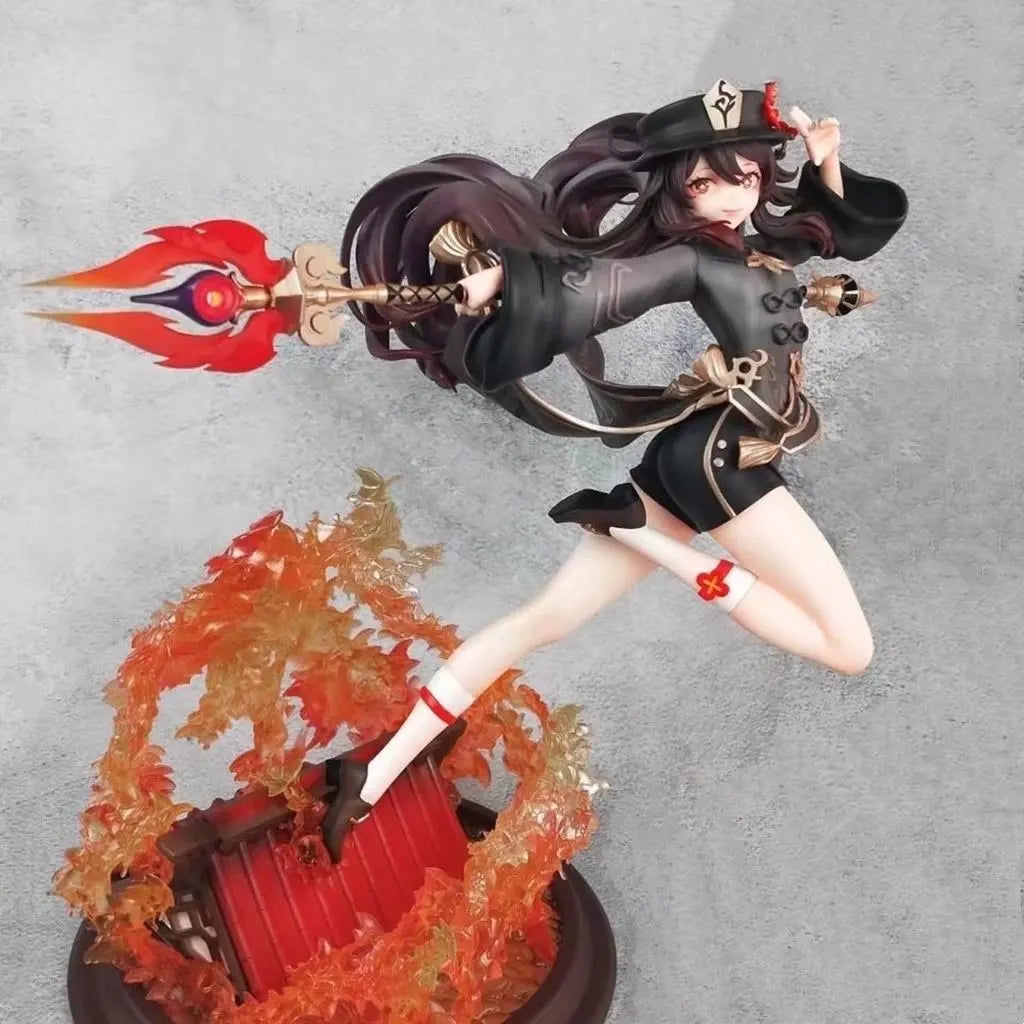 28CM Genshin Impact Hutao Anime Figure Combat Ver PVC Action Figurine Collectible Model