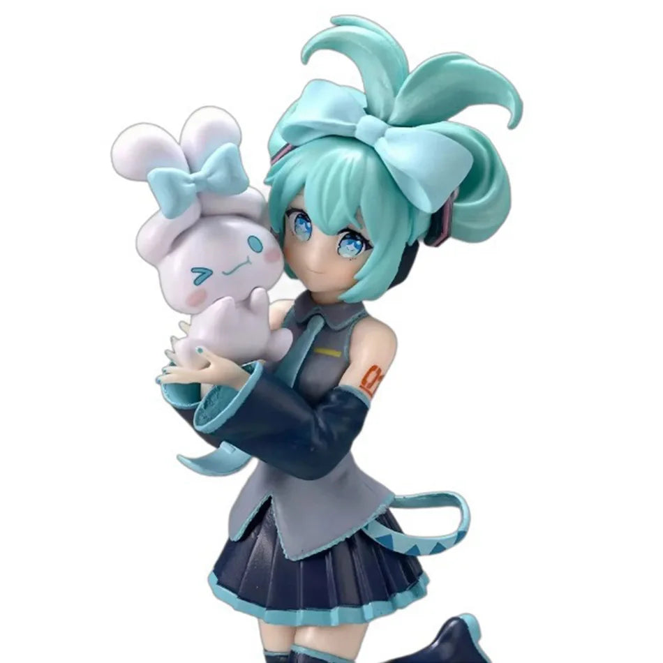 20CM Anime Hatsune Miku X Cinnamoroll Figure Anime Collectible Models Decorations Cute Gift AU