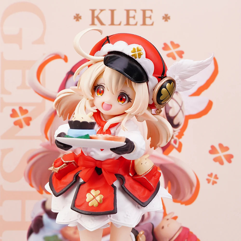 16CM Genshin Impact Anime Figure Spark Knight KLEE  PVC Coffee Shop ver Collection Model