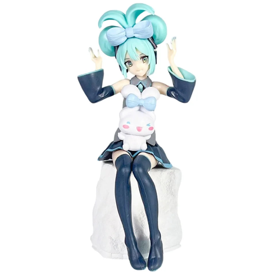 20CM Anime Hatsune Miku X Cinnamoroll Figure Anime Collectible Models Decorations Cute Gift AU