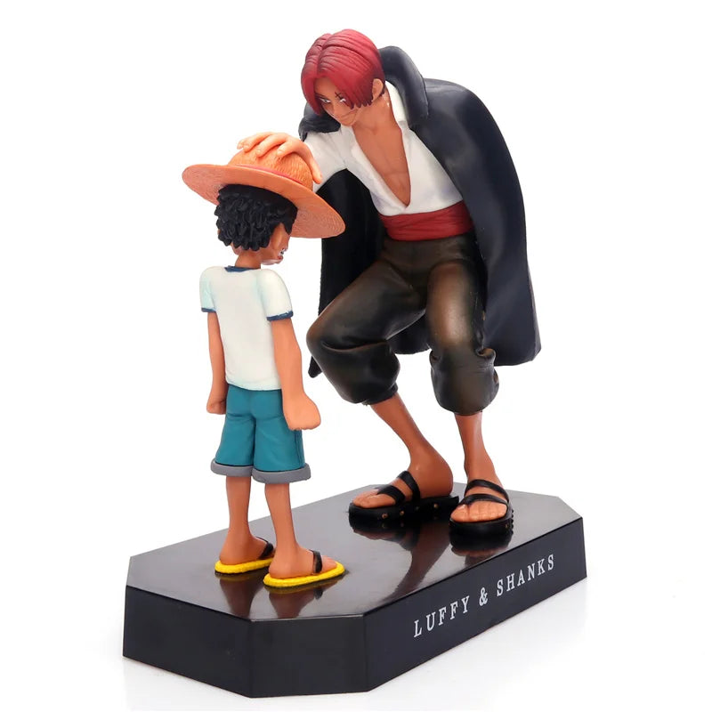 17Cm Anime Figure One Piece Luffy Four Emperors Shanks Straw Hat Luffy Action Figure AU