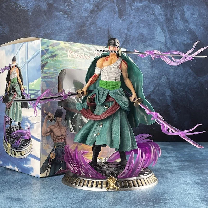 21cm New One Piece Anime Figure Bath Blood Roronoa Zoro PVC Action Figure Collection Exquisite Model