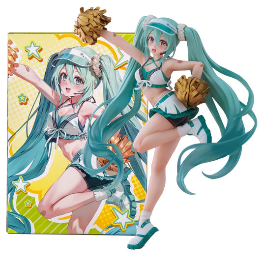 18CM Anime Hatsune Miku Fashion Figure Uniform Cheerleader Standing Model Toy Gift Collection Action Figure