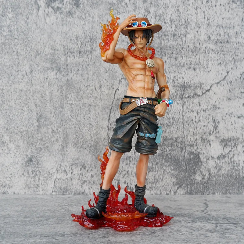 23cm Anime One Piece Ace Action Figurine Statue PVC Collectible Model