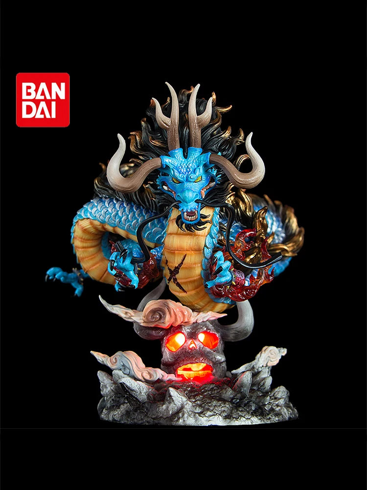 22Cm One Piece Anime Figure GK Kaido Dragon Form Four Emperors with Lamp PVC AU