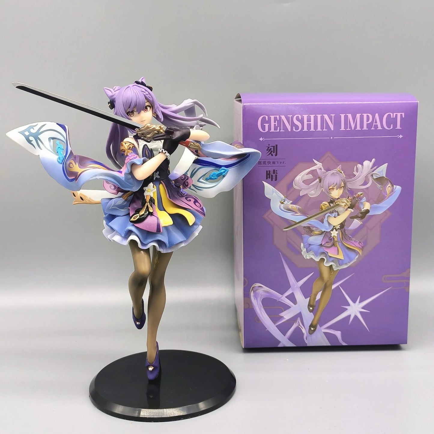 24cm Genshin Impact Keqing Girl PVC Figure Collection Model [No box]