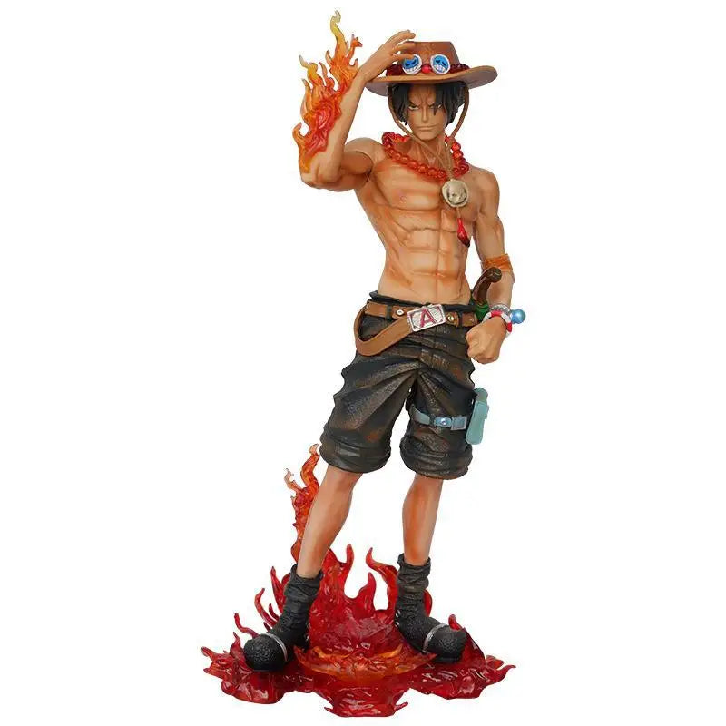 23cm Anime One Piece Ace Action Figurine Statue PVC Collectible Model