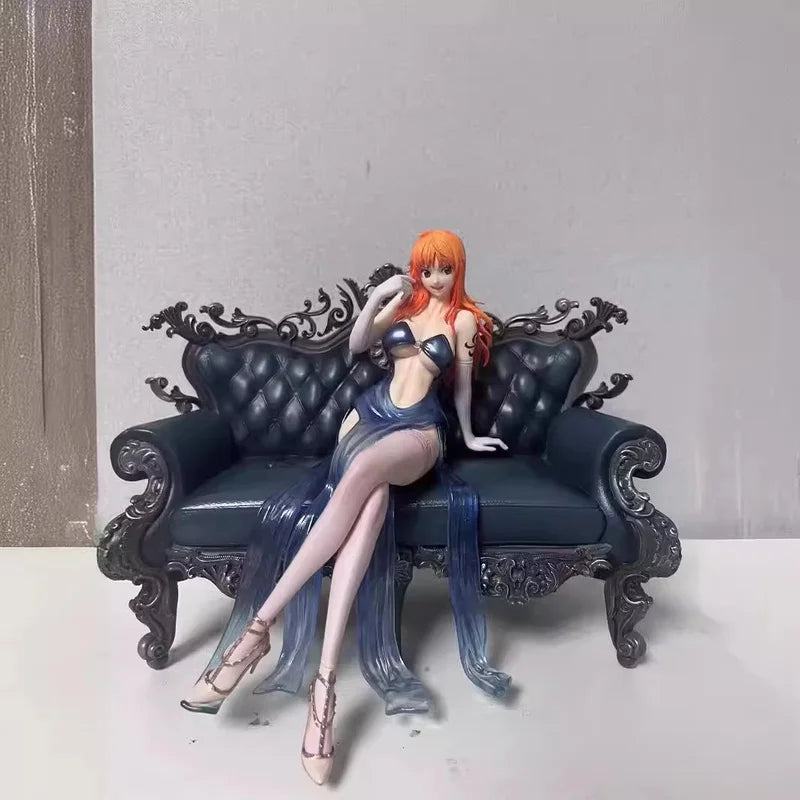 One Piece Anime Figure Nami Robin Boa Hancock In Stock Gk Suit Thug Series Action Figurine Model Collection