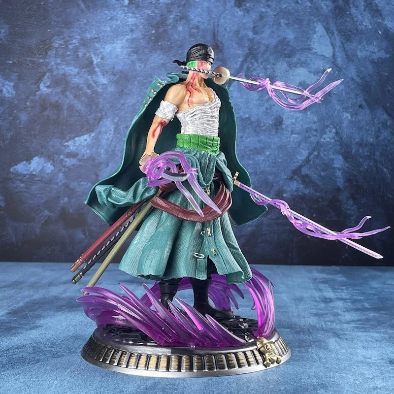 21cm New One Piece Anime Figure Bath Blood Roronoa Zoro PVC Action Figure Collection Exquisite Model