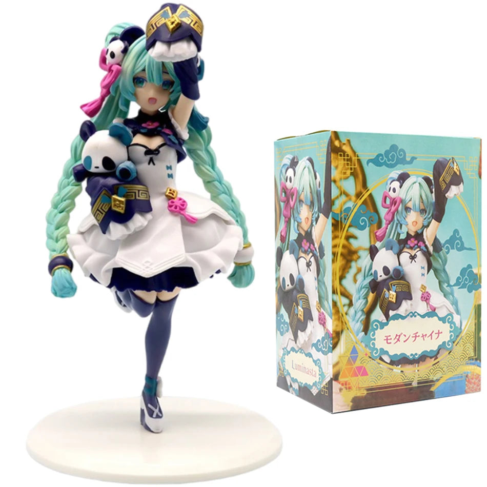 20CM Anime Hatsune Miku X Cinnamoroll Figure Anime Collectible Models Decorations Cute Gift AU