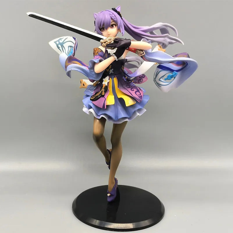 24cm Genshin Impact Keqing Girl PVC Figure Collection Model [No box]