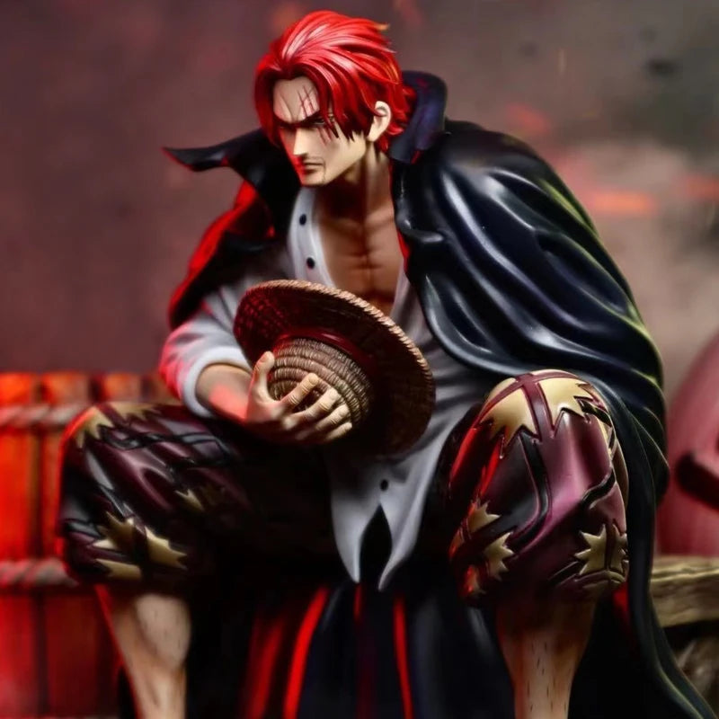 17cm One Piece Shanks Anime Figures Red Hair Shanks Action Figure PVC Statue Figurine Model Decoration Doll Toys